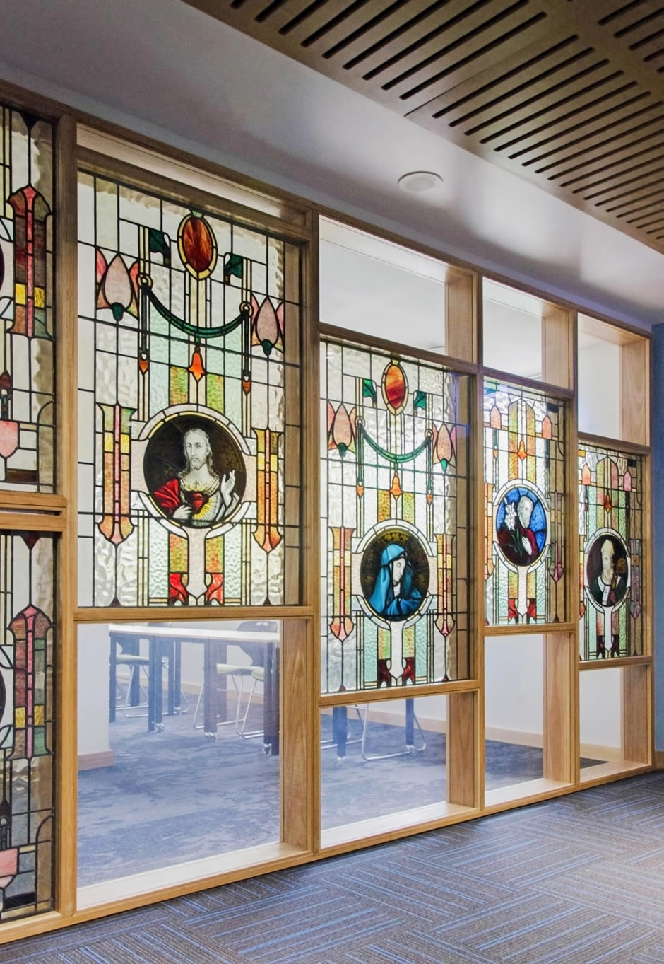 Double glazed internal partition wall