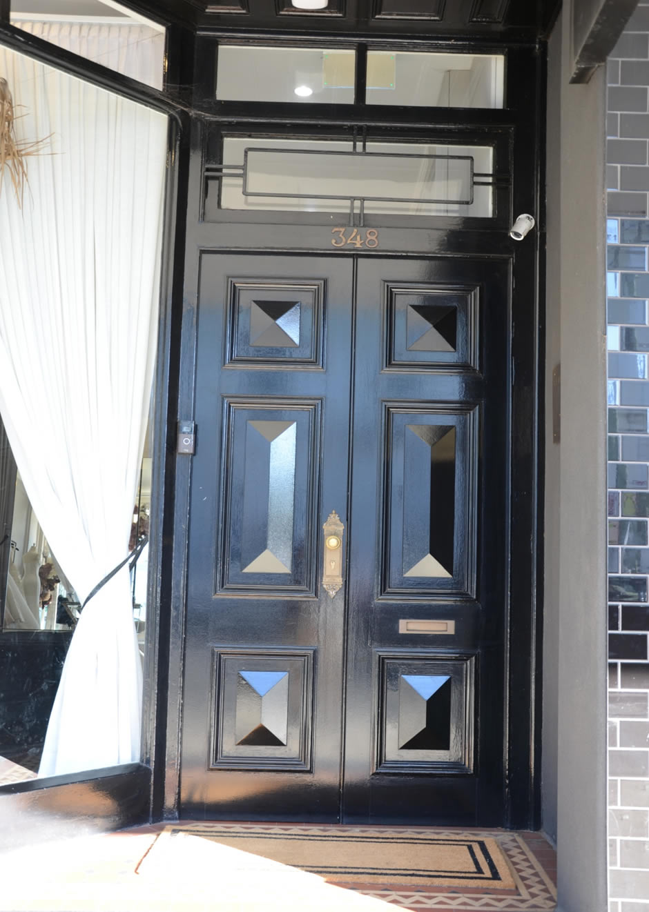 A pair of 3 Panel Doors with Cricket Bat & Bolection Mould